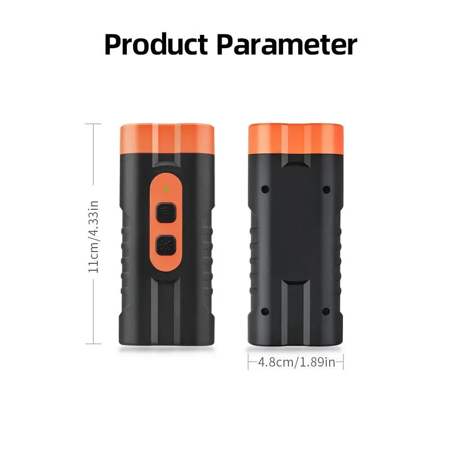 Upgraded Dual-Headed Ultrasonic Dog Repeller and Bark Control Flashlight - Rechargeable Portable Device for Pet Owners and Dog Walkers