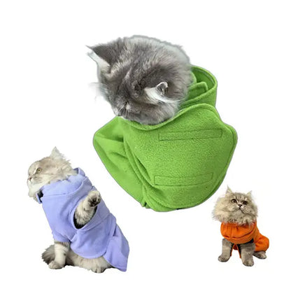 Calming Cat Wrap - Solid Color Collection for Nail Trimming, Eye Care, and Veterinary Visits