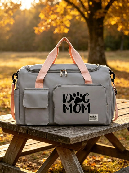 Large Capacity Dog Mom Travel Backpack - Versatile Minimalist Design for All-Season Use with Handheld and Crossbody Carrying Options