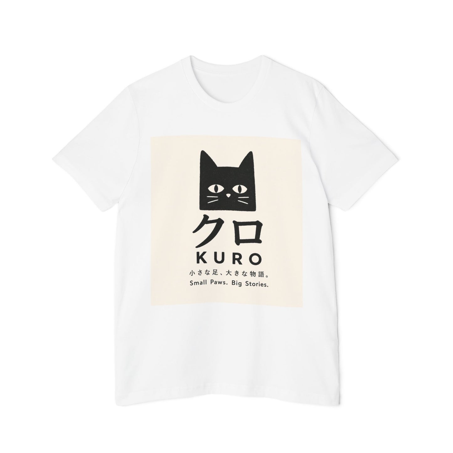 Cat Graphic T-Shirt — "Kuro" Japanese Black Cat Design