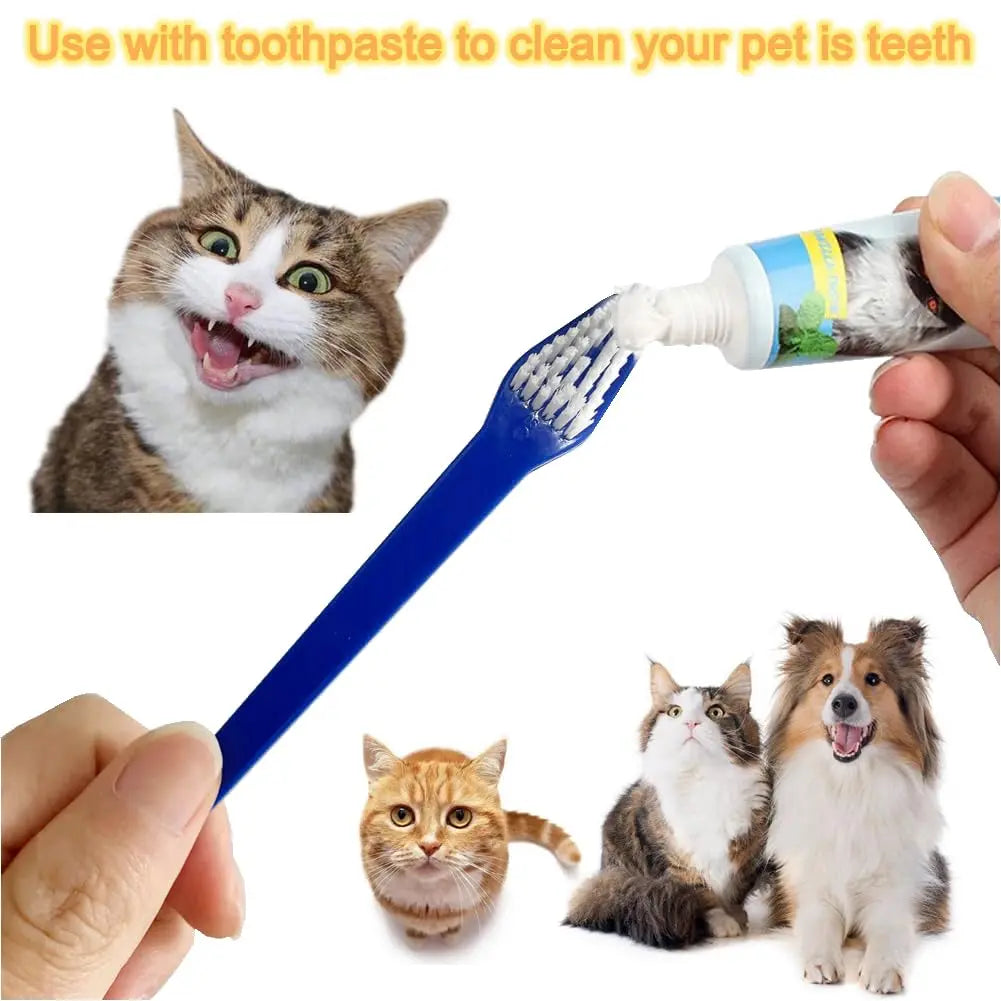 Dog Toothbrush Set of 8 – Dual Headed Dental Hygiene Brushes for Small to Large Dogs, Easy Teeth Cleaning & Dental Care,Dog Tooth Brushes for Small to Large Dogs, Cats, and Most Pets