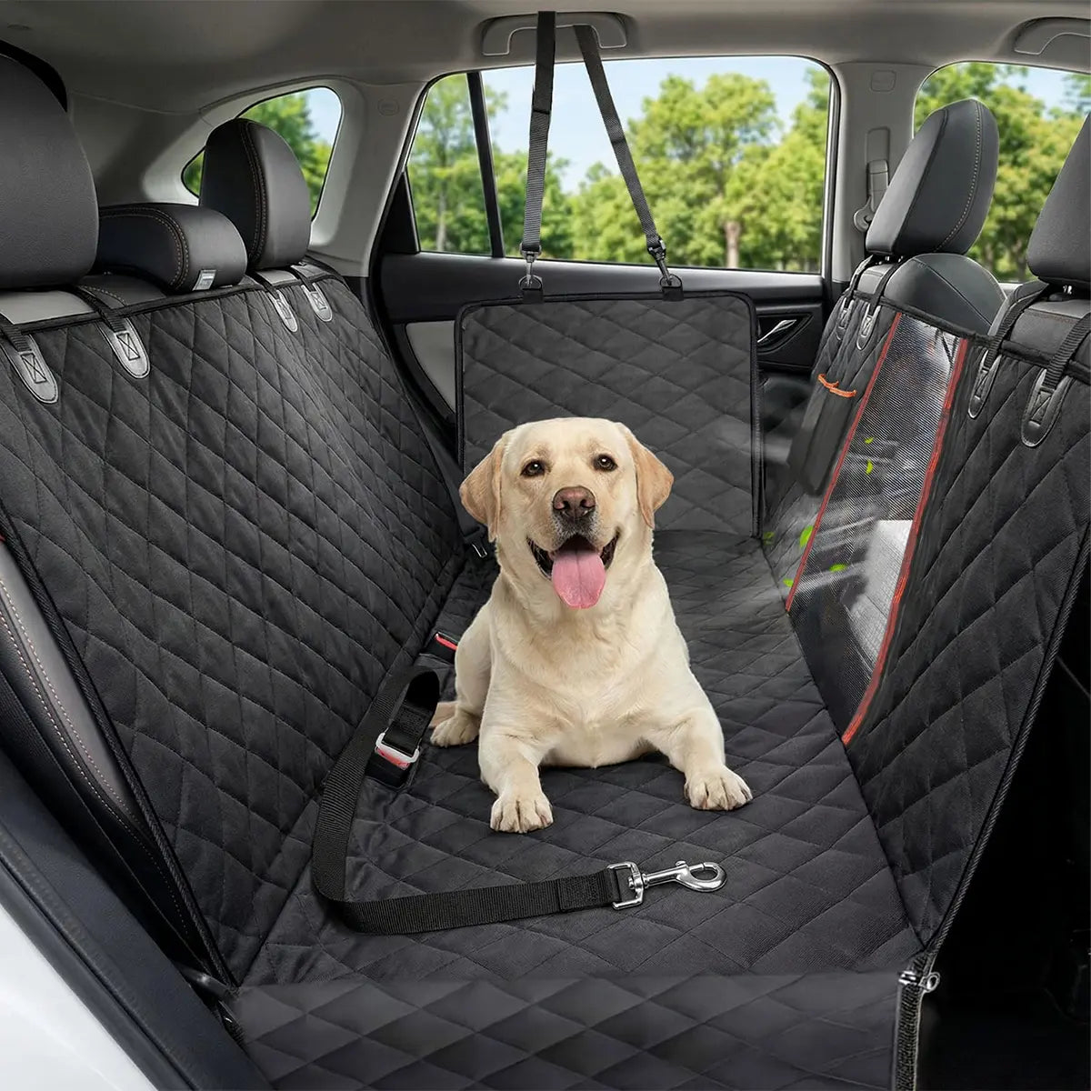 Heavy-Duty Waterproof Dog Car Seat Cover - Scratch-Proof Nonslip Hammock Protector for Cars, Trucks, and SUVs