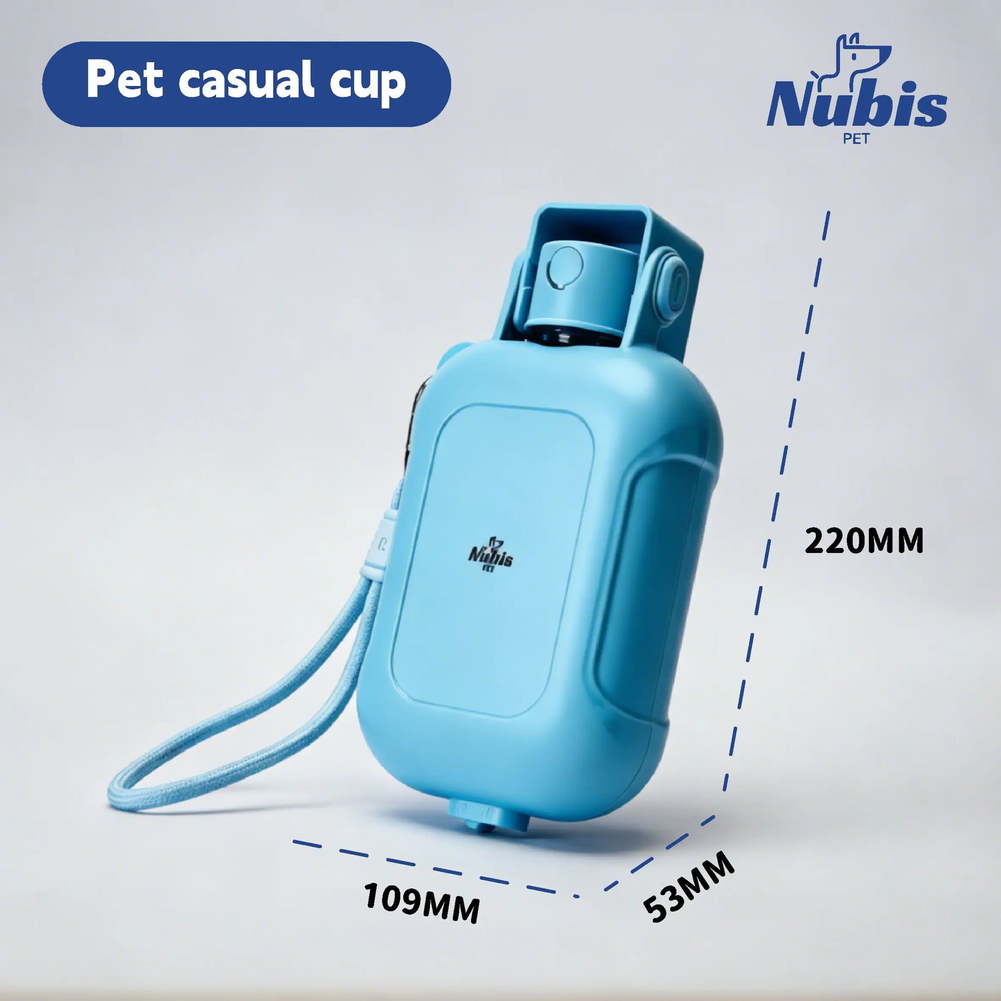Nubispet Portable Dog Water Bottle with Integrated Food Storage and Waste Bag Holder – Perfect Travel Dispenser for Small Breeds