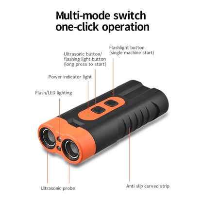 Upgraded Dual-Headed Ultrasonic Dog Repeller and Bark Control Flashlight - Rechargeable Portable Device for Pet Owners and Dog Walkers