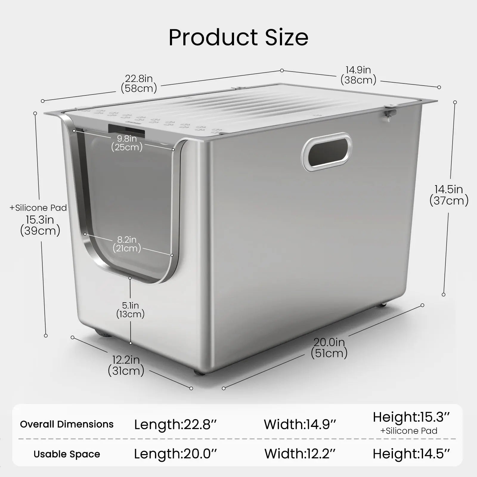 Ptlom 14.5-Inch High-Sided Flip Design Product for Enhanced Versatility