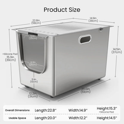 Ptlom 14.5-Inch High-Sided Flip Design Product for Enhanced Versatility