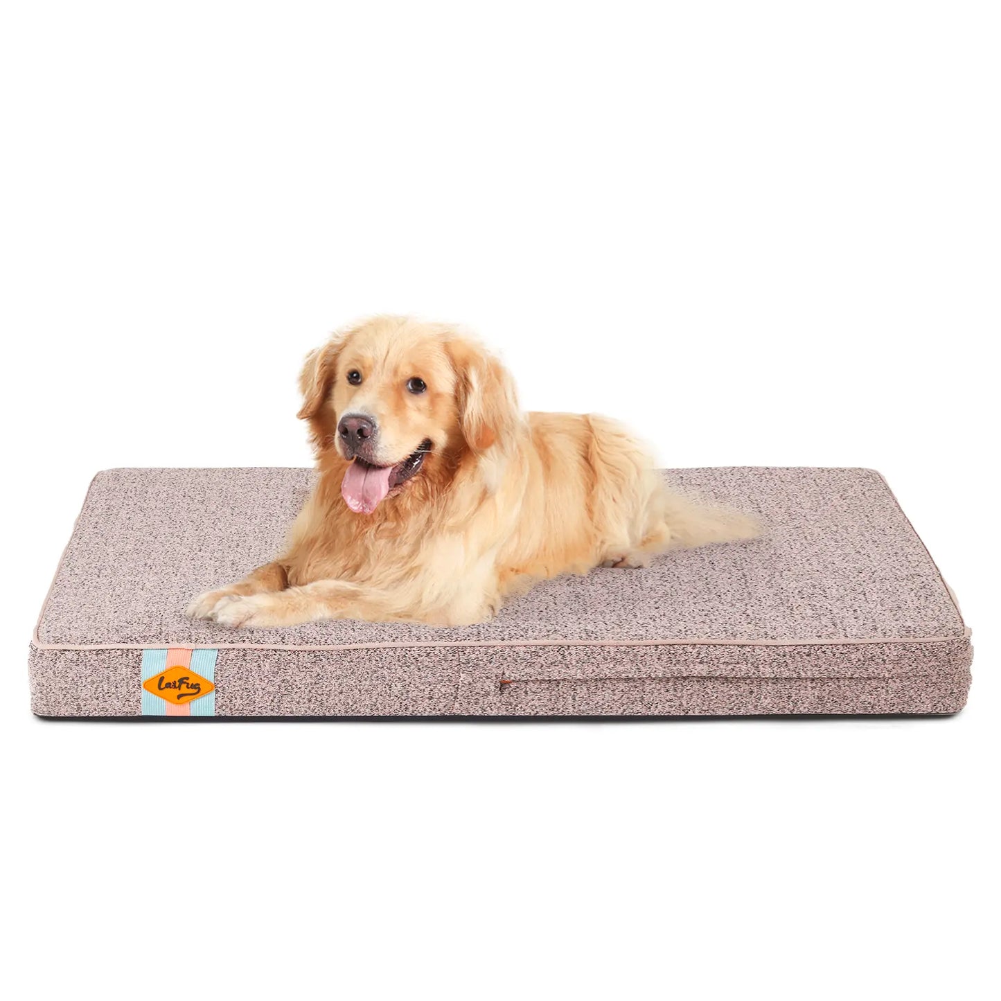 Laifug Orthopedic Memory Foam Dog Bed (46" x 28" x 4") with Waterproof Liner, Removable Washable Cover, and Ergonomic Design