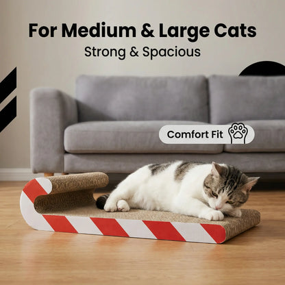 Multi-Functional Cat Sofa and Scratching Pad - Durable Cardboard Bed Designed for Adult Indoor Cats