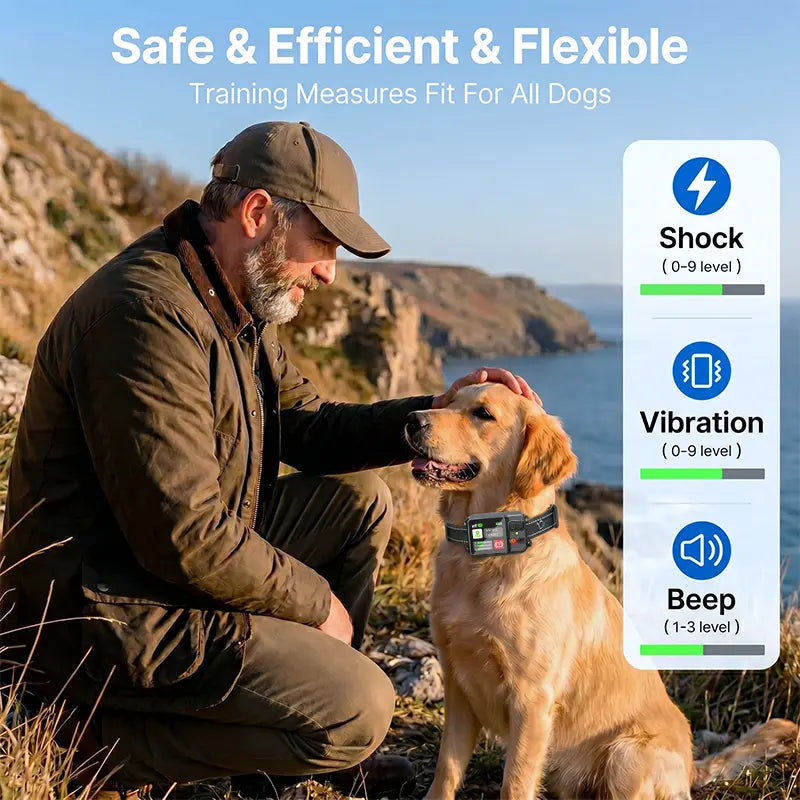 2026 Newest Dog Electronic Fence: The Ultimate Waterproof GPS Fencing System for Safe Outdoor Adventures | Adjustable Warning Intensity & No Subscription Fees!