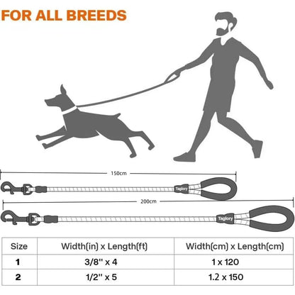 Reflective Dog Leash with Comfortable Round Rope, Non-Irritating Pet Harness, Durable Puppy Lead, and User-Friendly Walking Strap
