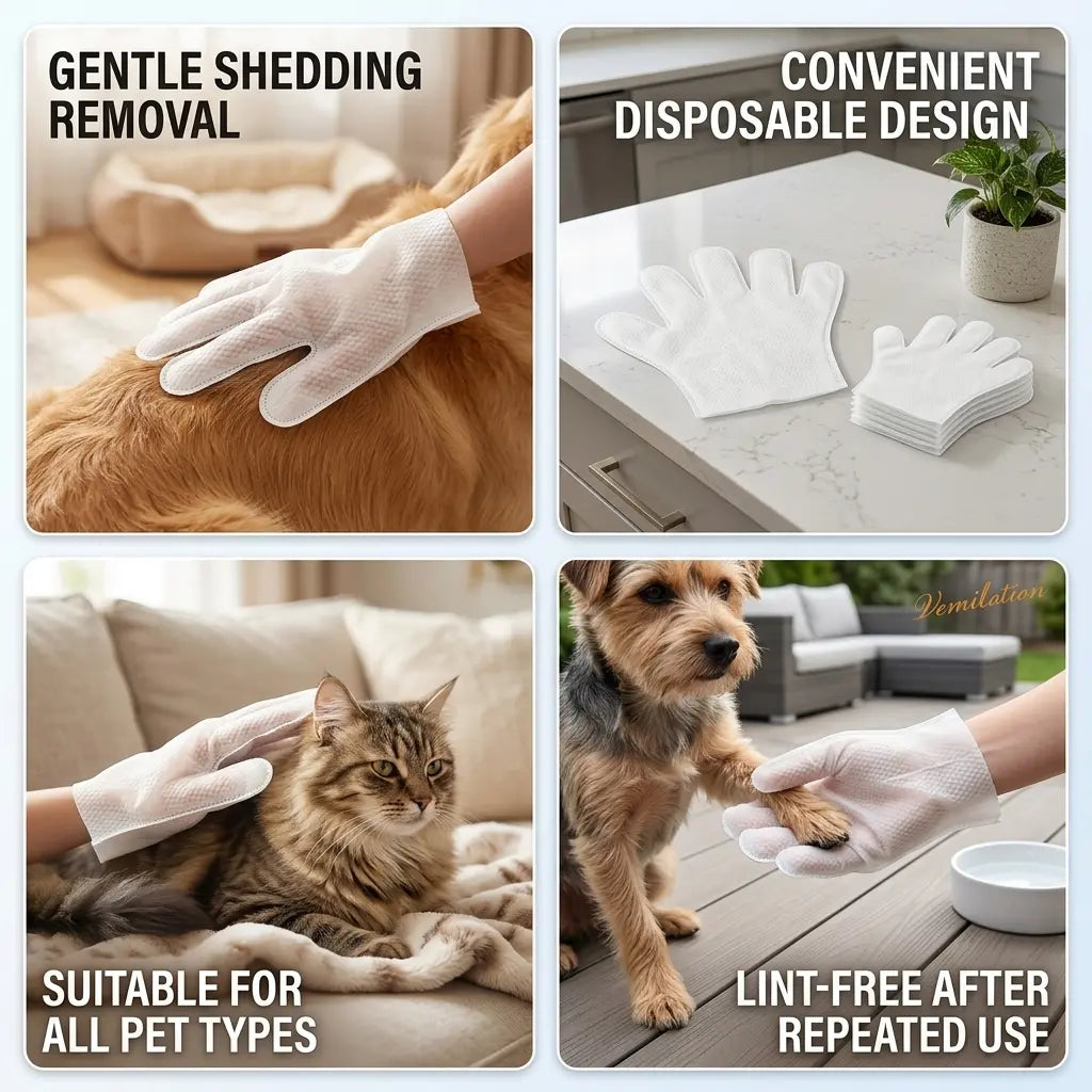Hypoallergenic Disposable Pet Wipes - No-Rinse, Double-Sided Moisturizing Solution for Deep Cleaning Dogs and Cats, Effective in Removing Dirt, Hair, and Dander, Deodorizing, Non-Greasy, and Hygienic