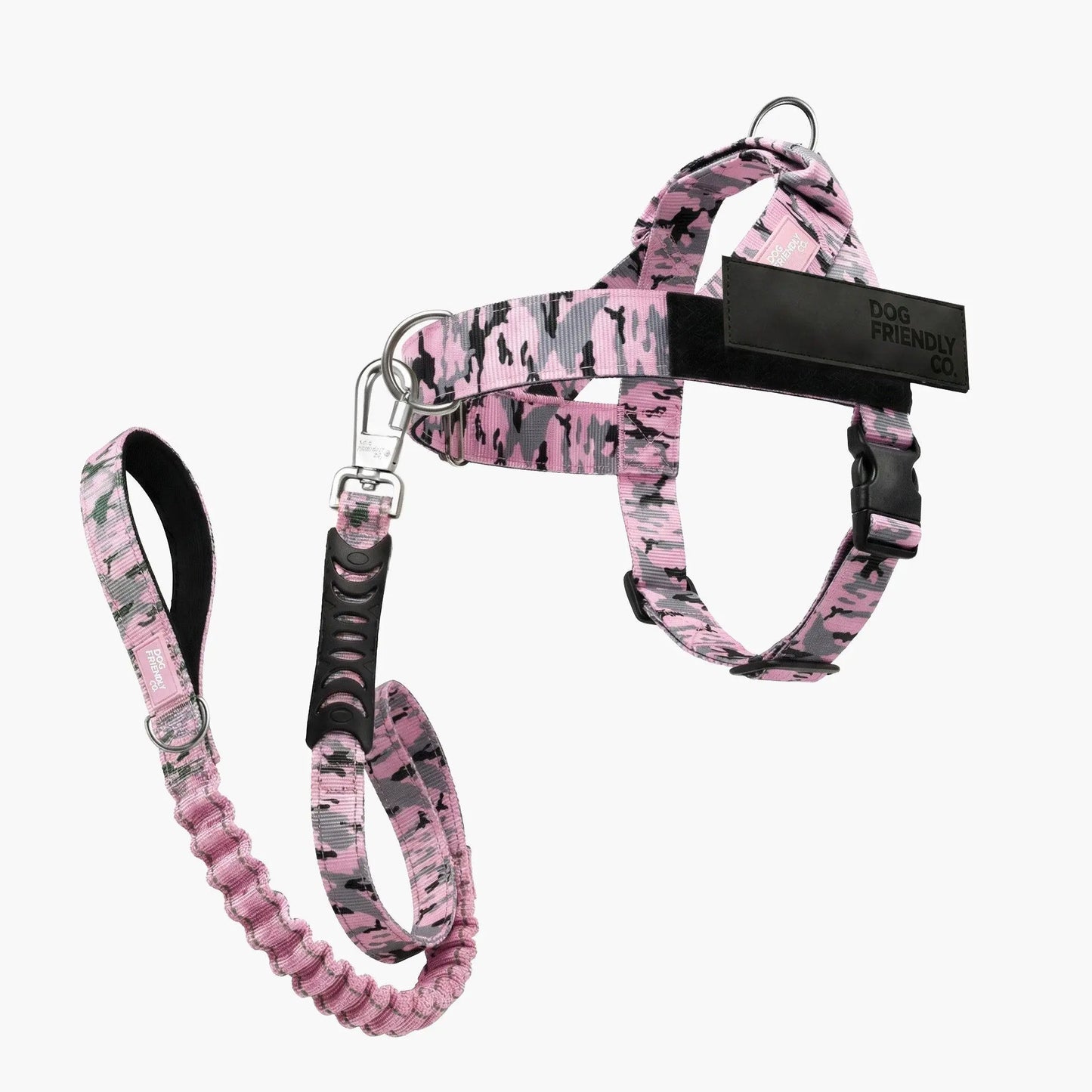 Dog Friendly Co. No-Pull Harness with D-Ring and Bungee Leash System