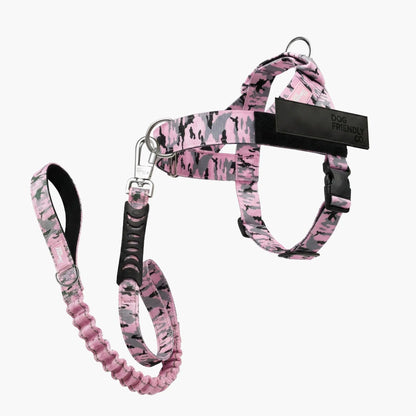 Dog Friendly Co. No-Pull Harness with D-Ring and Bungee Leash System