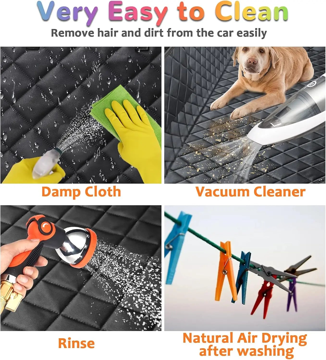 Heavy-Duty Waterproof Dog Car Seat Cover - Scratch-Proof Nonslip Hammock Protector for Cars, Trucks, and SUVs