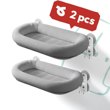 Cordless Cat Window Perch and Hammock with Removable Double-Sided Fabric Cover - Perfect for Indoor Pets, Sunbathing, and Neck Support, Ideal Valentine's Gift for Kittens