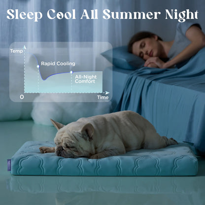 Lesure Orthopedic Cooling Dog Mat with Washable Cover, Q-Max > 0.5, Egg Crate Foam Non-Slip Design for Extra Large Dogs