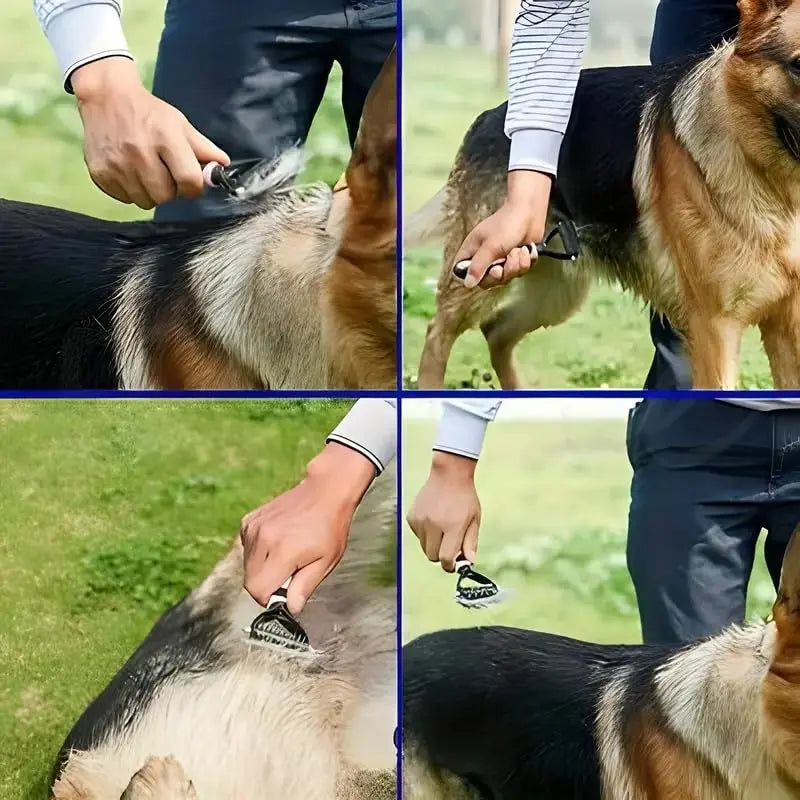 Double-Sided Dog Grooming Comb for Efficient Hair Removal - Professional Pet Grooming Tool