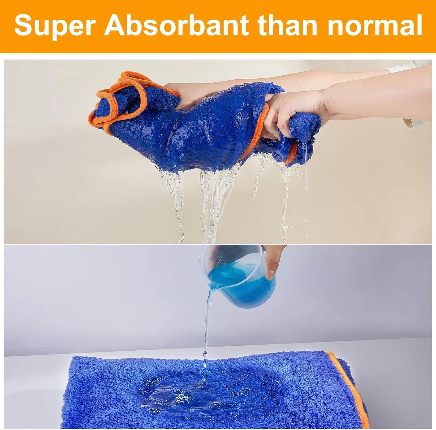 Bienbee Quick-Drying Super Absorbent Dog Bathrobe with Adjustable Velcro Strap - Warm Pet Dressing Gown
