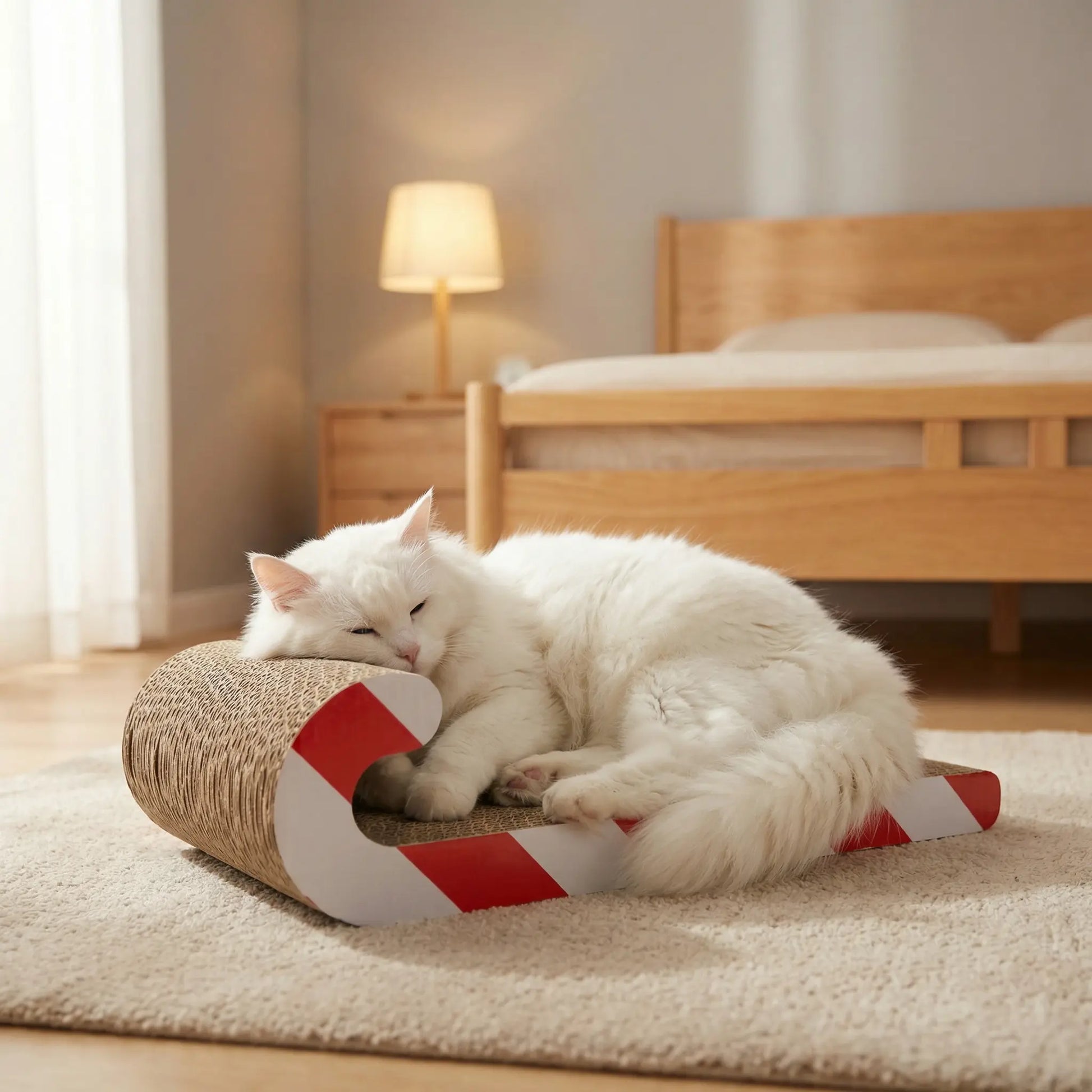 Multi-Functional Cat Sofa and Scratching Pad - Durable Cardboard Bed Designed for Adult Indoor Cats