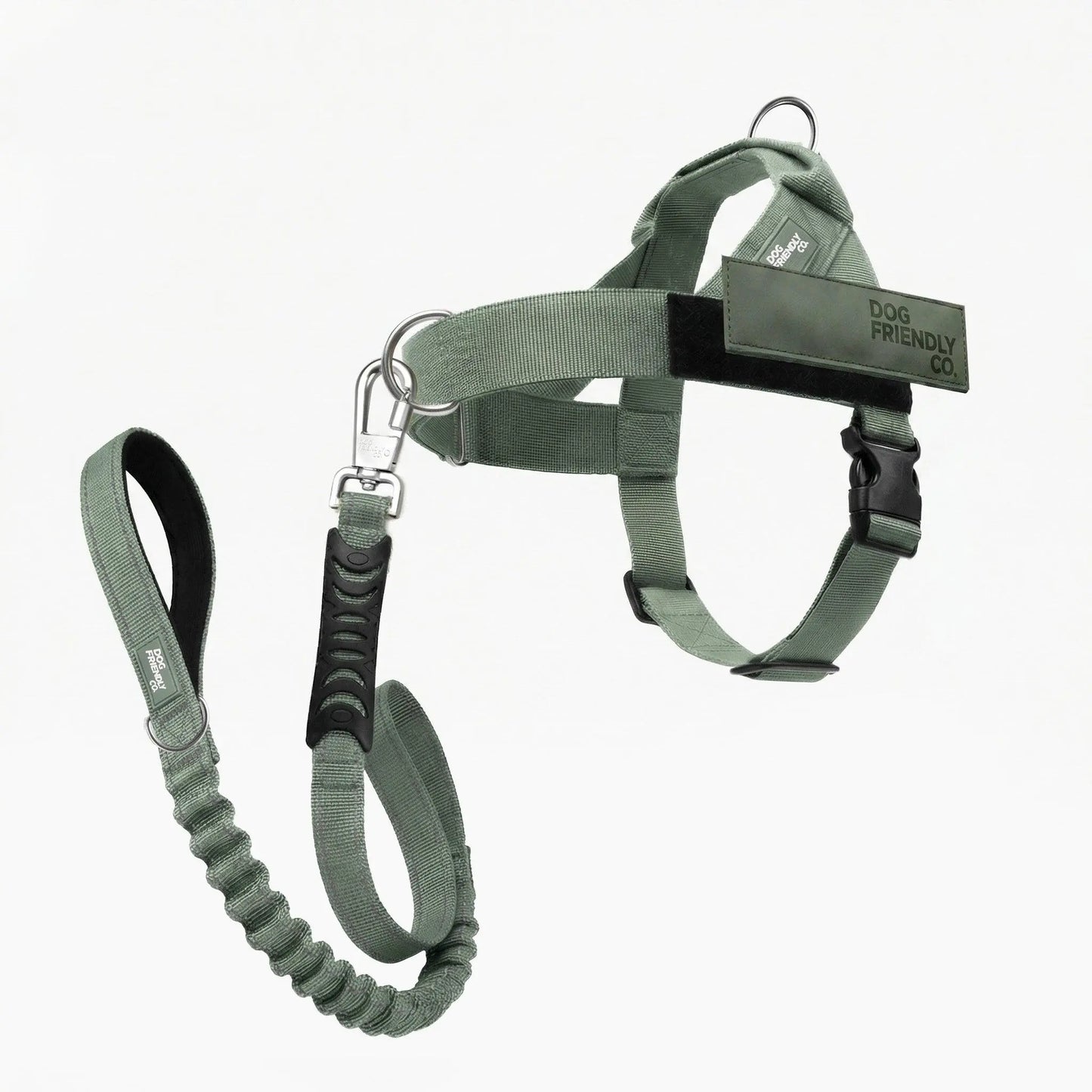 Dog Friendly Co. No-Pull Harness with D-Ring and Bungee Leash System