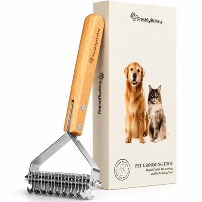 Bailey Professional Dematting and Deshedding Brush for Dogs and Cats