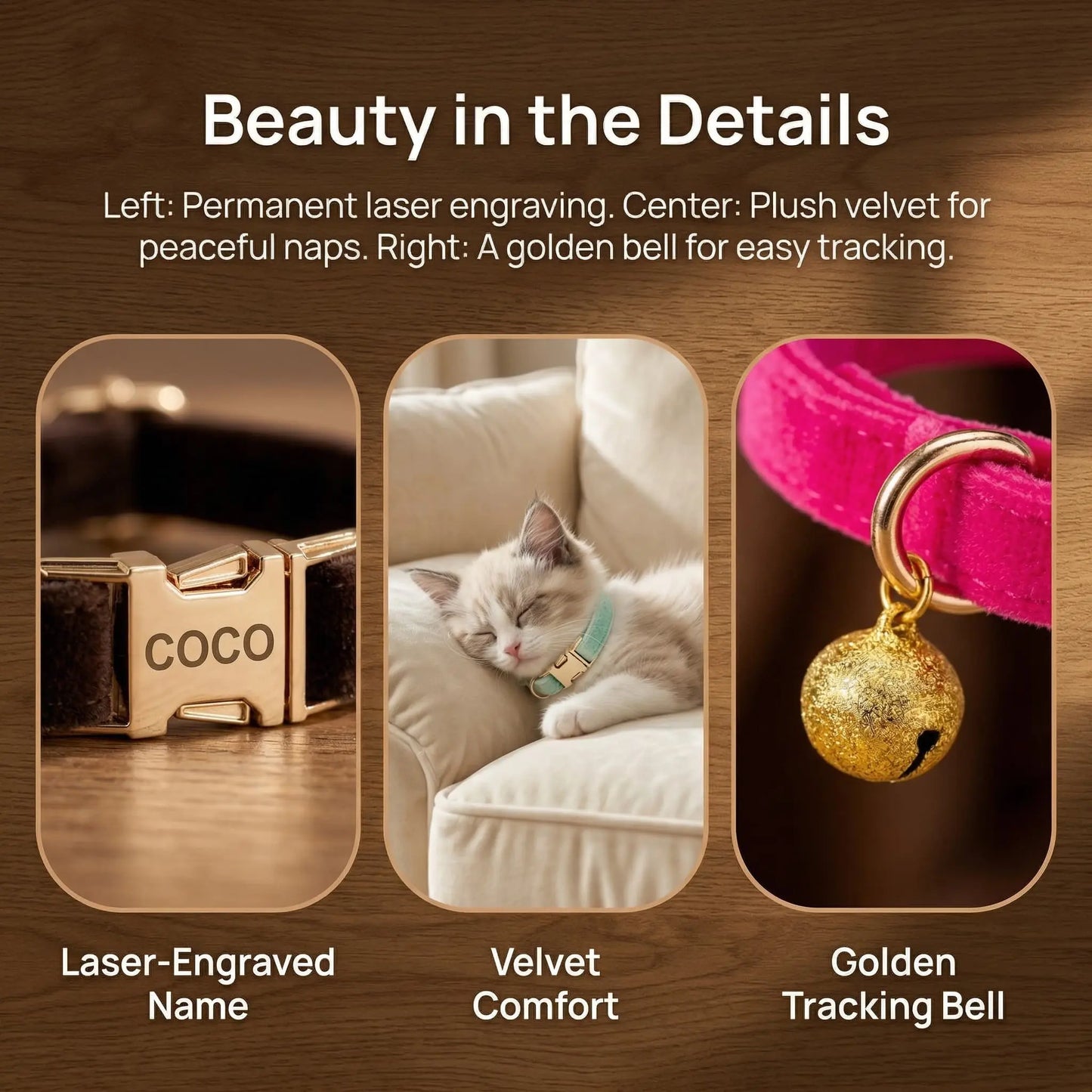 Premium Plush Cat Bell Collar - Comfortable and Stylish Neckband for Everyday Use and Playtime
