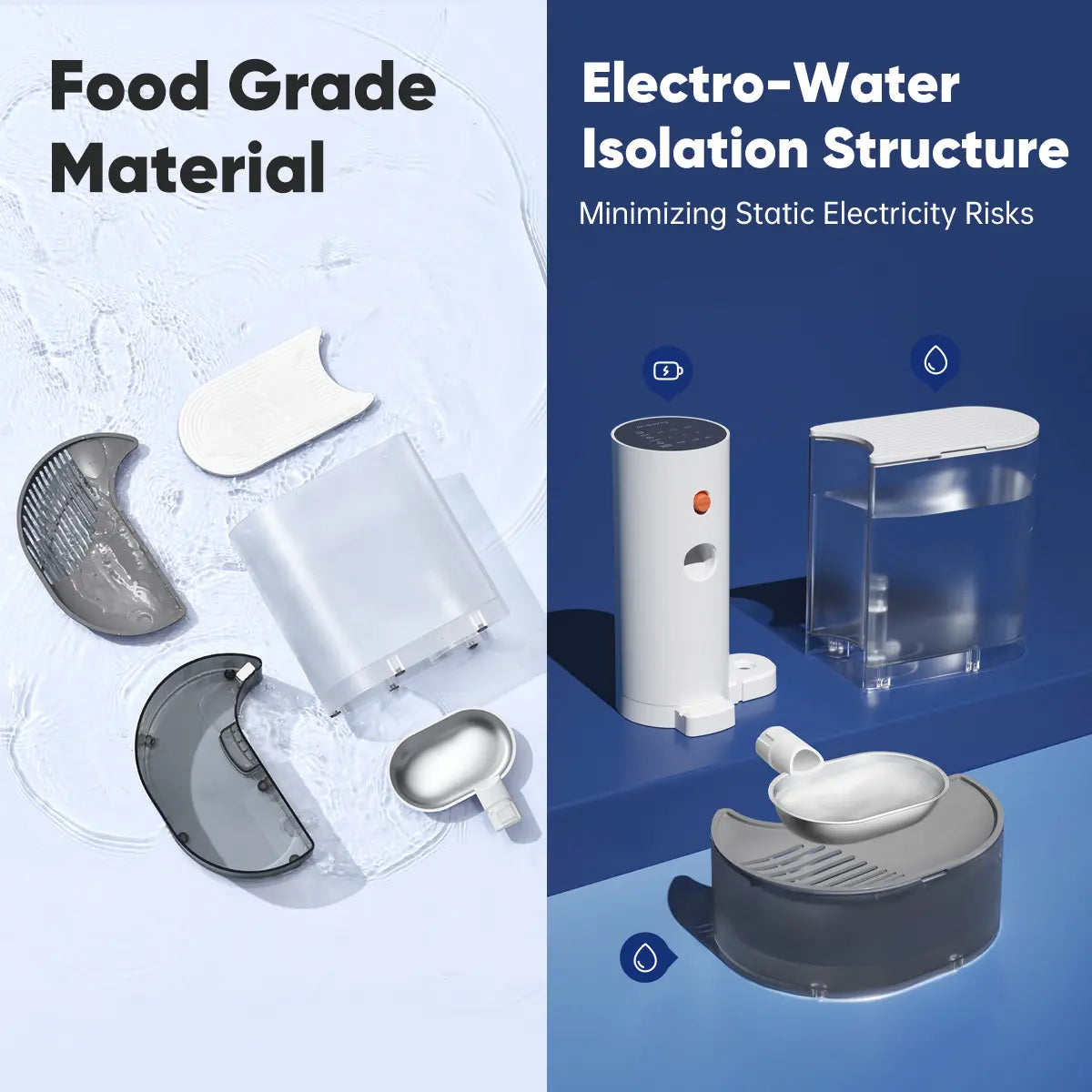 Smart Automatic Pet Water Dispenser with Stainless Steel Bowl - Continuous Flowing Water Feeder for Cats and Dogs