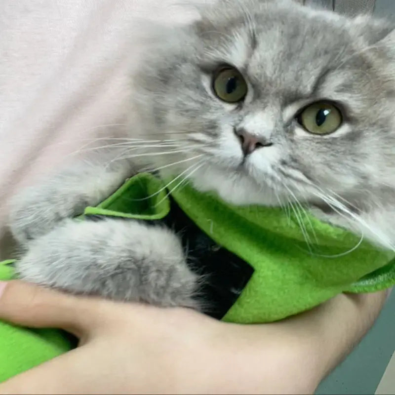 Calming Cat Wrap - Solid Color Collection for Nail Trimming, Eye Care, and Veterinary Visits