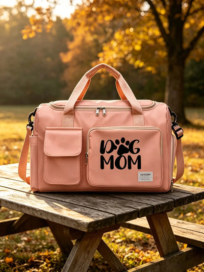 Large Capacity Dog Mom Travel Backpack - Versatile Minimalist Design for All-Season Use with Handheld and Crossbody Carrying Options