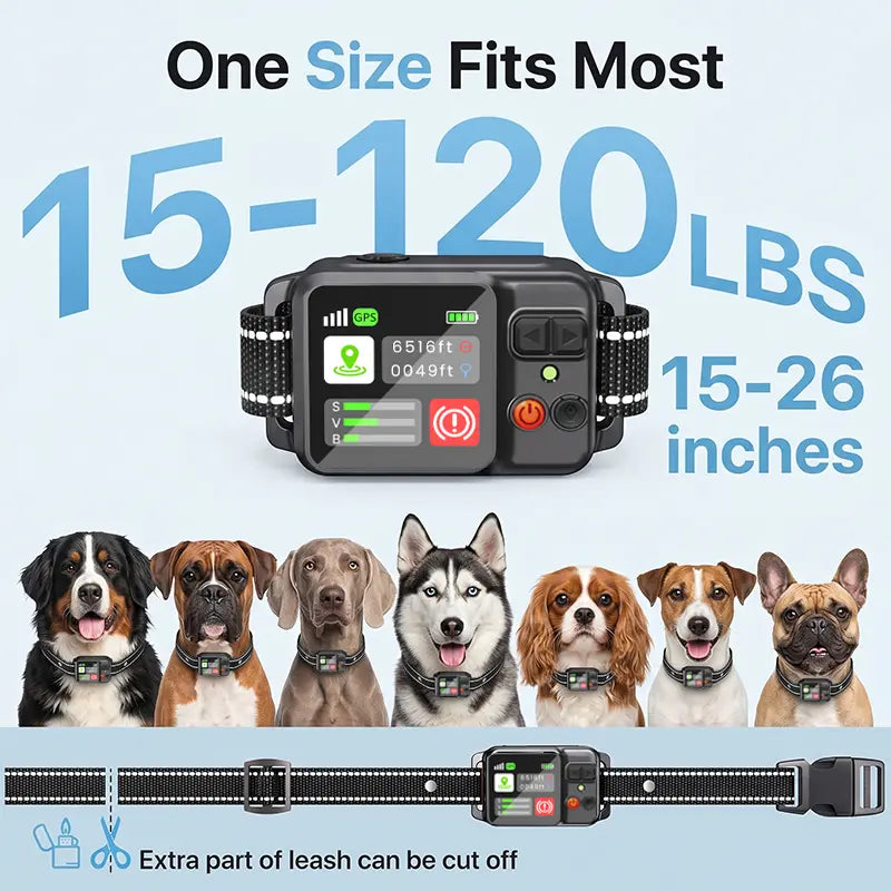 2026 Newest Dog Electronic Fence: The Ultimate Waterproof GPS Fencing System for Safe Outdoor Adventures | Adjustable Warning Intensity & No Subscription Fees!