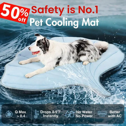 Vagascape Eco-Friendly Cooling Pet Mat for Large Dogs - Gel-Free, Portable, Machine Washable, Ideal for Outdoor Activities and Travel