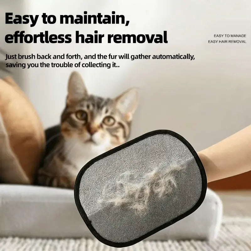 Electrostatic Pet Hair Removal Gloves for Cats and Dogs - Reusable Shedding Tool for Furniture, Carpets, and Vehicle Interiors