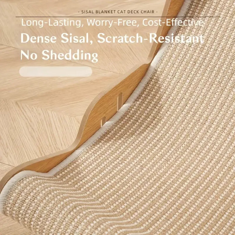 XL 2-In-1 Sisal Cat Scratcher with Hammock and Lounge Chair - Breathable, Durable Cat Bed for Claw Maintenance and Relaxation, All-Season Use