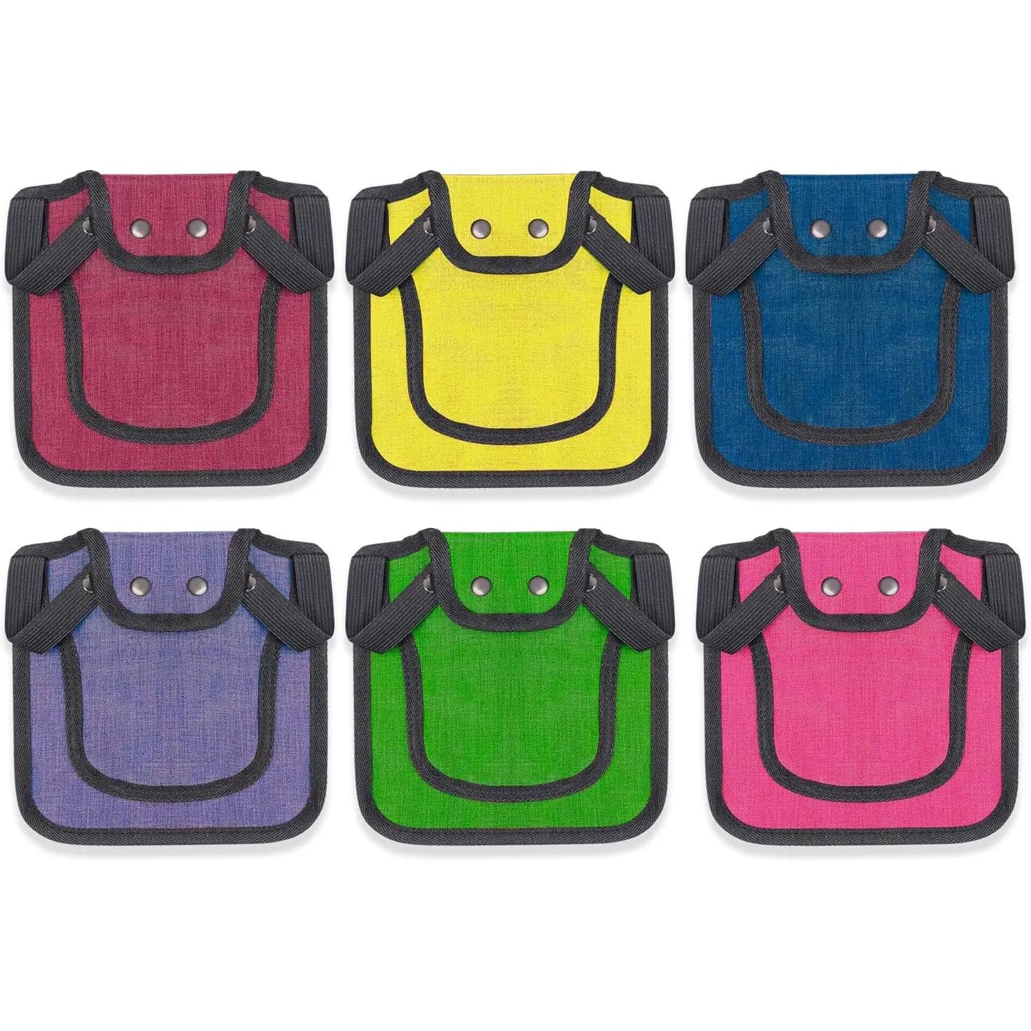 Set of 6 Adjustable Chicken Saddles with Elastic Straps - Protective Outdoor Aprons for Hens, Suitable for Small to Large Poultry