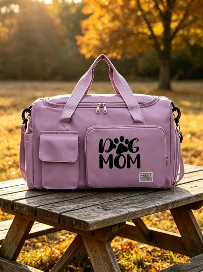 Large Capacity Dog Mom Travel Backpack - Versatile Minimalist Design for All-Season Use with Handheld and Crossbody Carrying Options