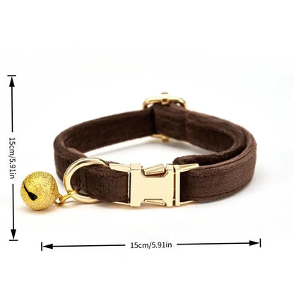 Premium Plush Cat Bell Collar - Comfortable and Stylish Neckband for Everyday Use and Playtime