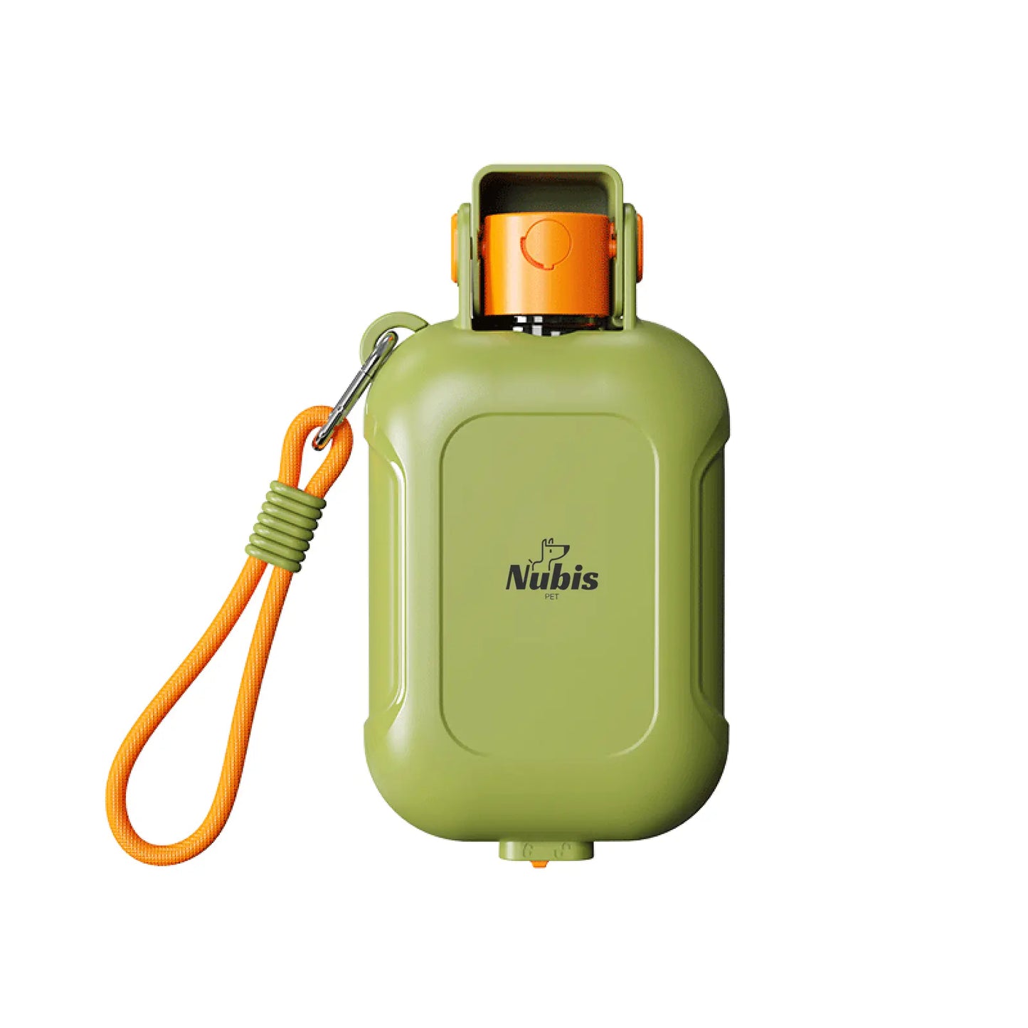 Nubispet Portable Dog Water Bottle with Integrated Food Storage and Waste Bag Holder – Perfect Travel Dispenser for Small Breeds