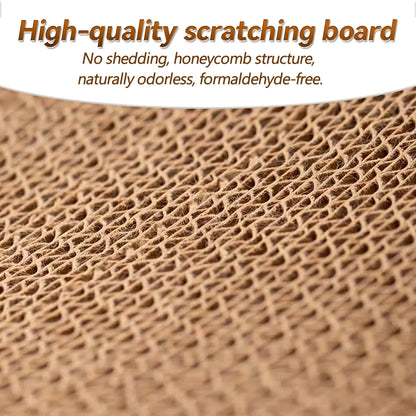 Bohemian-Inspired Rocking Cat Scratcher Bed with Natural Sisal and Sturdy Wood Frame, Anti-Anxiety Lounge for Medium to Large Cats and Kittens, Easy Assembly