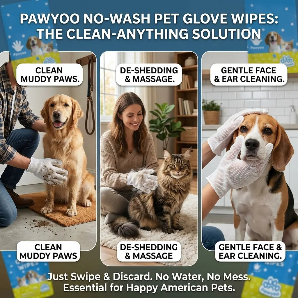 Hypoallergenic Disposable Pet Wipes - No-Rinse, Double-Sided Moisturizing Solution for Deep Cleaning Dogs and Cats, Effective in Removing Dirt, Hair, and Dander, Deodorizing, Non-Greasy, and Hygienic