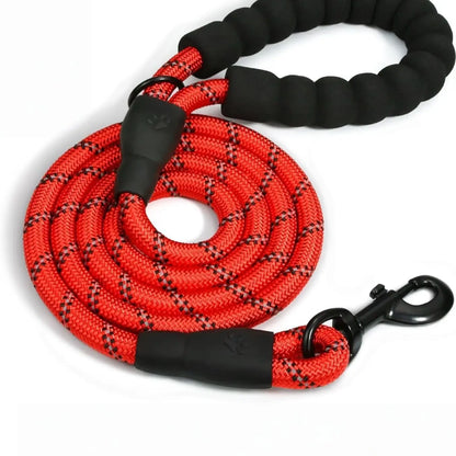 Reflective Dog Leash with Comfortable Round Rope, Non-Irritating Pet Harness, Durable Puppy Lead, and User-Friendly Walking Strap