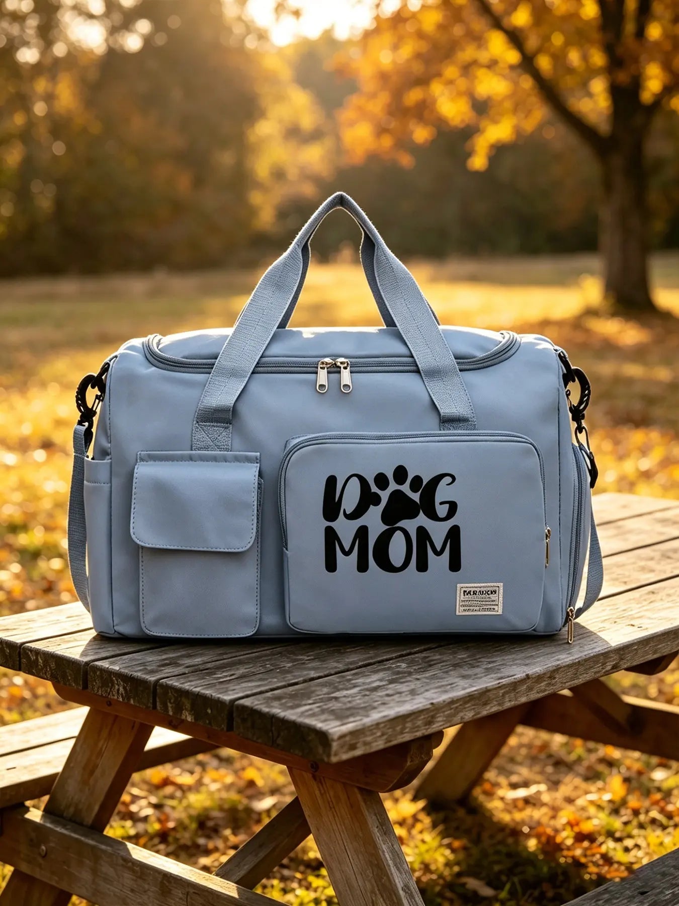 Large Capacity Dog Mom Travel Backpack - Versatile Minimalist Design for All-Season Use with Handheld and Crossbody Carrying Options