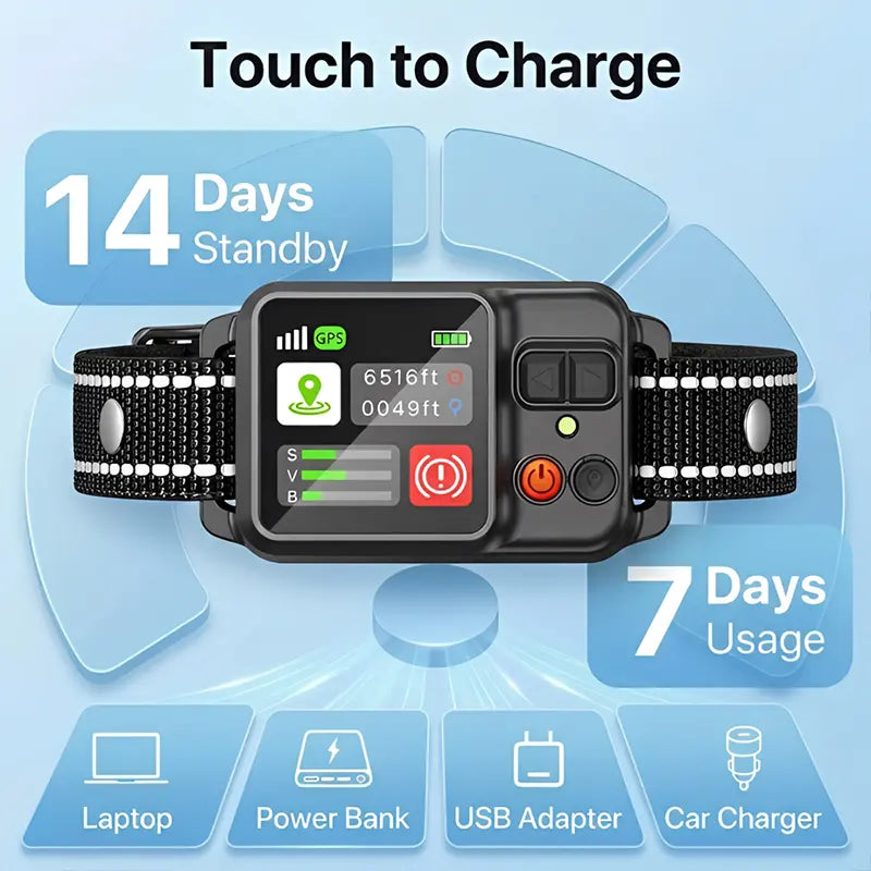 2026 Newest Dog Electronic Fence: The Ultimate Waterproof GPS Fencing System for Safe Outdoor Adventures | Adjustable Warning Intensity & No Subscription Fees!