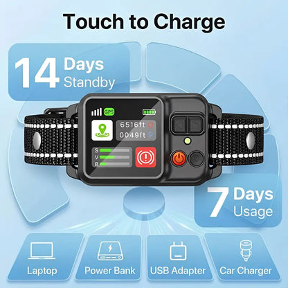 2026 Newest Dog Electronic Fence: The Ultimate Waterproof GPS Fencing System for Safe Outdoor Adventures | Adjustable Warning Intensity & No Subscription Fees!