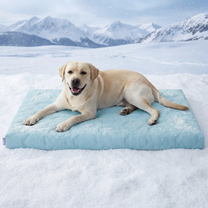 Lesure Orthopedic Cooling Dog Mat with Washable Cover, Q-Max > 0.5, Egg Crate Foam Non-Slip Design for Extra Large Dogs