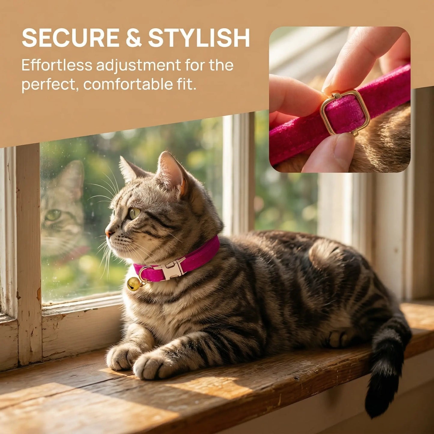 Premium Plush Cat Bell Collar - Comfortable and Stylish Neckband for Everyday Use and Playtime