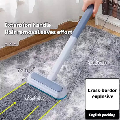 Multifunctional 4-in-1 Pet Hair Removal Tool for Dogs and Cats with Adjustable Lint Brush Handle, Fur Removal Brush, and Water Scraper for Diverse Surfaces