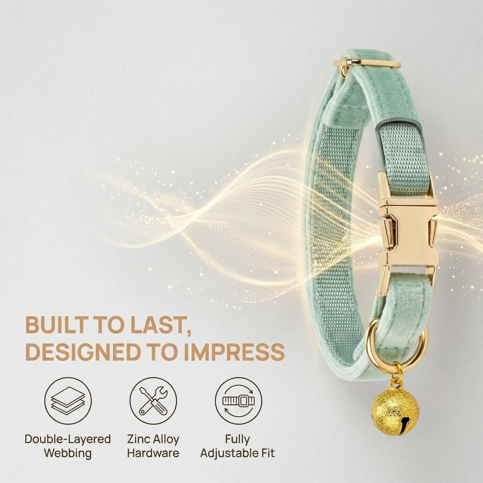 Premium Plush Cat Bell Collar - Comfortable and Stylish Neckband for Everyday Use and Playtime