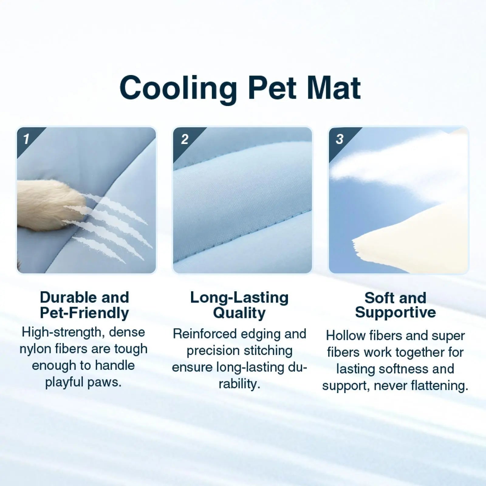 Vagascape Eco-Friendly Cooling Pet Mat for Large Dogs - Gel-Free, Portable, Machine Washable, Ideal for Outdoor Activities and Travel