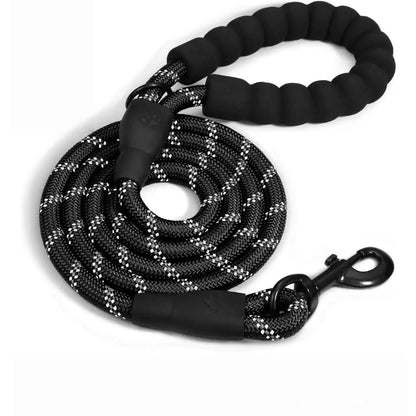 Reflective Dog Leash with Comfortable Round Rope, Non-Irritating Pet Harness, Durable Puppy Lead, and User-Friendly Walking Strap