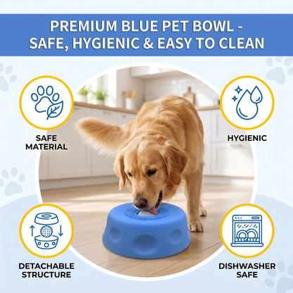 3-in-1 Calming Dog Lick Mat and Slow Feeder Bowl with Interactive Puzzle Toy and Rolling Ball